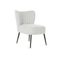 Leunstoel DKD Home Decor Zwart Beige Greige Metaal 55 x 64 x 72,5 cm