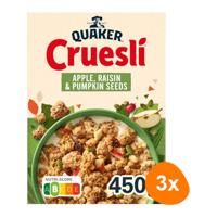 Quaker - Cruesli Appel & Rozijn - 3x 450g