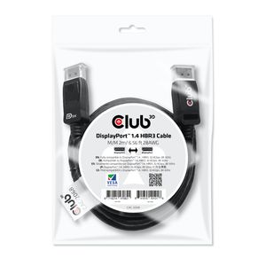 Club 3D DisplayPort 1.4 - DisplayPort 1.4 male-male kabel 2 meter, CAC-2068