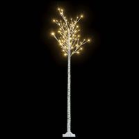 vidaXL Kerstboom wilg met 200 warmwitte LED's binnen en buiten 2,2 m - thumbnail