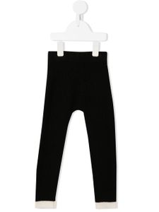 Cashmere in Love Kids legging en cachemire à bords contrastants - Noir