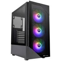 Thermaltake CA-1X3-00M1WN-00 Midi-tower Gaming-behuizing Zwart 3 voorgeïnstalleerde LED-ventilators, Zijvenster