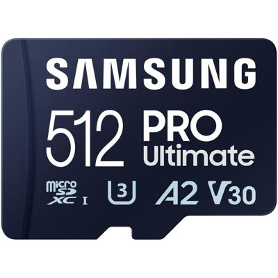 Samsung Pro Ultimate 512GB + SD-adapter Micro SD-kaart Blauw