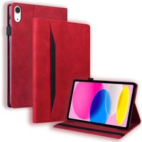 Lunso - iPad 10 (2022) - Luxe Bookcase hoes - Rood - thumbnail