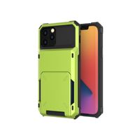 iPhone SE 2022 hoesje - Backcover - Pasjeshouder - Portemonnee - TPU - Groen