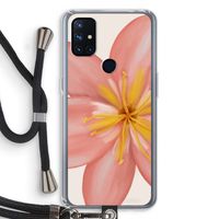 Pink Ellila Flower: OnePlus Nord N10 5G Transparant Hoesje met koord