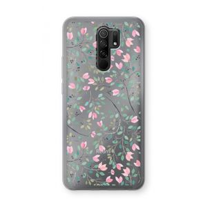 Sierlijke bloemen: Xiaomi Redmi 9 Transparant Hoesje