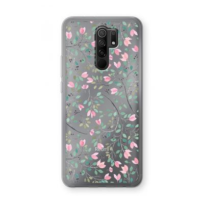 Sierlijke bloemen: Xiaomi Redmi 9 Transparant Hoesje