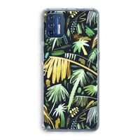Tropical Palms Dark: Motorola Moto G9 Plus Transparant Hoesje