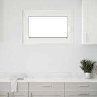 Kelderraam "RISOR" 90x50 cm draai-kiep DIN links wit