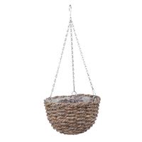 Rieten hangende rotan mand/bloempot/plantenpot 31 cm