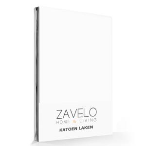 Zavelo Laken Basics Wit (Katoen)-1-persoons (150x250 cm)