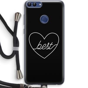 Best heart black: Huawei P Smart (2018) Transparant Hoesje met koord