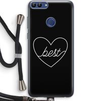 Best heart black: Huawei P Smart (2018) Transparant Hoesje met koord