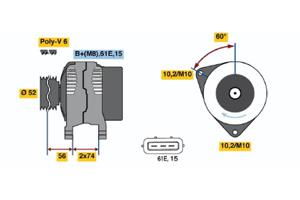 Bosch Alternator/Dynamo 0 123 325 011