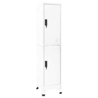 Lockerkast 38x45x180 cm staal wit