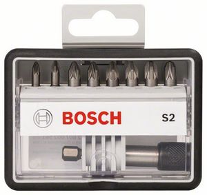 Bosch Accessories Robust Line 2607002561 Bitset 9-delig Kruiskop Pozidriv