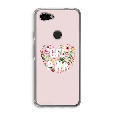 GRL PWR Flower: Google Pixel 3a Transparant Hoesje