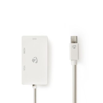 Nedis Mini DisplayPort-Kabel | Mini-DisplayPort Male naar DVI-D 24+1-Pins Female / HDMI Input / VGA Female 15p | 21.6 Gbps | 0.2 m | 1 stuks -