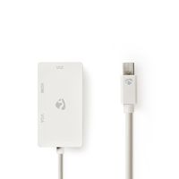 Nedis Mini DisplayPort-Kabel | Mini-DisplayPort Male naar DVI-D 24+1-Pins Female / HDMI Input / VGA Female 15p | 21.6 Gbps | 0.2 m | 1 stuks - Nedis Mini DisplayPort-Kabel | Mini-DisplayPort Male naar DVI-D 24+1-Pins Female / HDMI Input / VGA Female 15p | 21.6 Gbps | 0.2 m | 1 stuks -