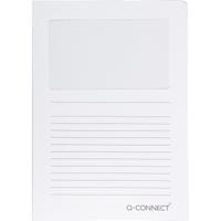 Q-CONNECT L-map met venster, 120 g/m², A4, pak van 100 stuks, wit