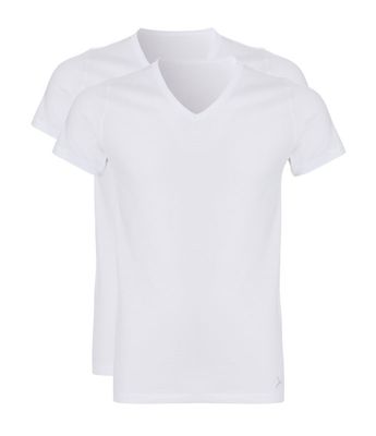 Ten Cate T-shirts basic Long met V-hals wit 2-pack