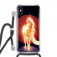 Last Unicorn: iPhone XS Max Transparant Hoesje met koord