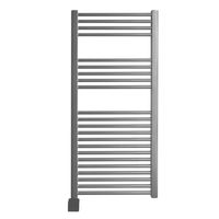 Sanicare elektrische design radiator 60x112cm zilvergrijs met Bluetooth en thermostaat links chroom