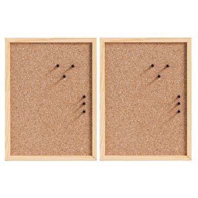Set van 2x stuks prikborden van kurk 60 x 40 cm