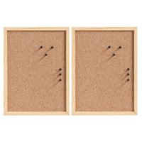 Set van 2x stuks prikborden van kurk 60 x 40 cm