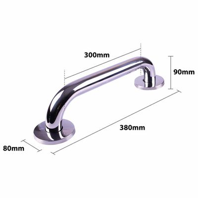 Handgreep RVS met gepolijste afwerking | Kies lengte wandbeugel : 38 cm