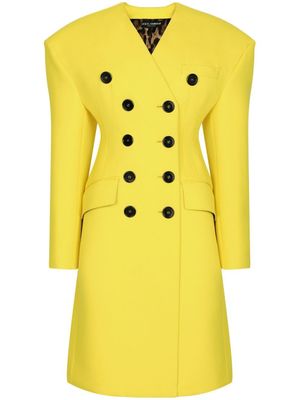 Dolce & Gabbana manteau à boutonnière croisée - Jaune