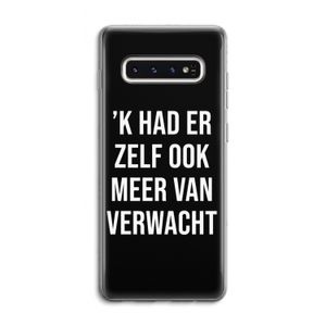 Meer verwacht - Zwart: Samsung Galaxy S10 4G Transparant Hoesje