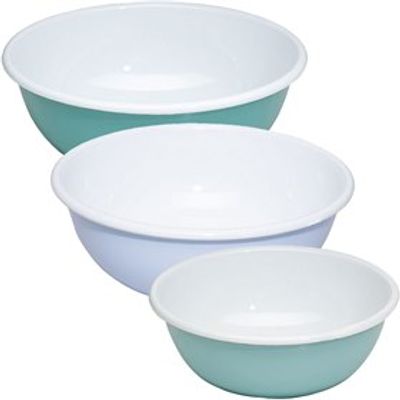 Emaillen Schaaltjes Blauw en Groen