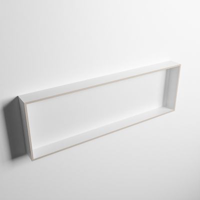 MONDIAZ EASY Nis 89,5x29,5cm in solid surface kleur Linen | Talc. 1 vak geschikt voor in- of opbouw