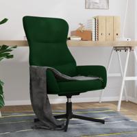 Relaxstoel fluweel donkergoen Relaxstoel fluweel donkergoen