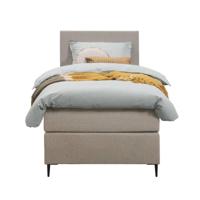 Leen Bakker - Boxspring Liv Egaal - 90x200 Cm - Slanke Poot - Stof - Beige