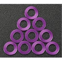 Aluminium washer 3 x 6 x 0.75mm (purple/10 pcs)