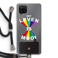 Het Leven Is Mooi: Samsung Galaxy A12 Transparant Hoesje met koord