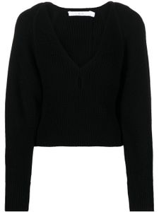 IRO pull en laine à col v - Noir