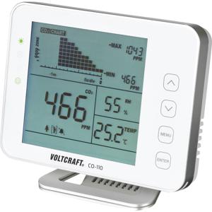 VOLTCRAFT CO-110 Kooldioxidemeter 0 - 5000 ppm Met datalogger Kalibratie Fabrieksstandaard (zonder certificaat)