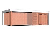 Buitenverblijf Verona 755x400 cm - Plat dak model rechts - Combinatie 1 - thumbnail