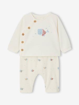 Babyset sweater en broek ecru