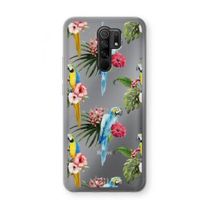 Kleurrijke papegaaien: Xiaomi Redmi 9 Transparant Hoesje