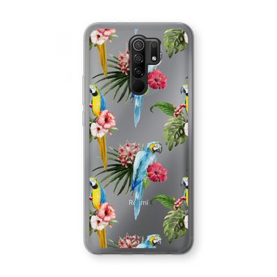 Kleurrijke papegaaien: Xiaomi Redmi 9 Transparant Hoesje