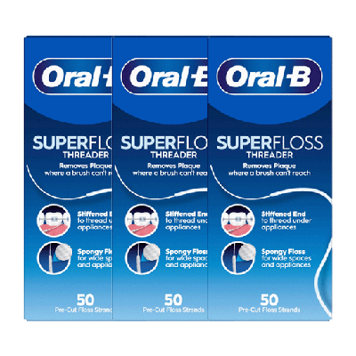 Oral-B Super Floss Threader - 3 x 50 stuks - Voordeelverpakking