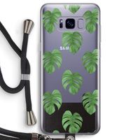 Monstera leaves: Samsung Galaxy S8 Transparant Hoesje met koord Monstera leaves: Samsung Galaxy S8 Transparant Hoesje met koord