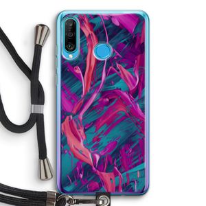Pink Clouds: Huawei P30 Lite Transparant Hoesje met koord