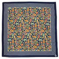 Boeren zakdoek Paisley donkerblauw 55 x 55 cm