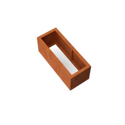 Artesa Rechthoekige plantenbak cortenstaal L100 x B40 x H40 cm zonder bodem - Geroba